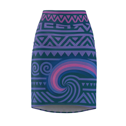 Solar Drift Women's Pencil Skirt (All Over Print)